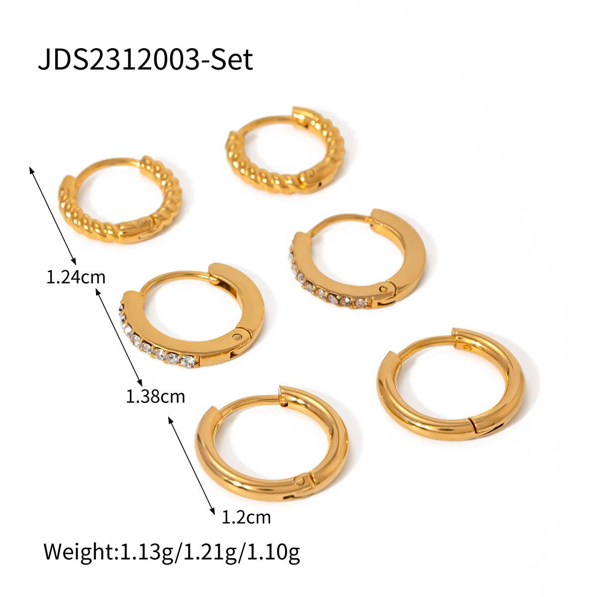 Damen Ohrhänger mit elegantem, geschwungenem Design aus hypoallergenem Edelstahl Shop Nory