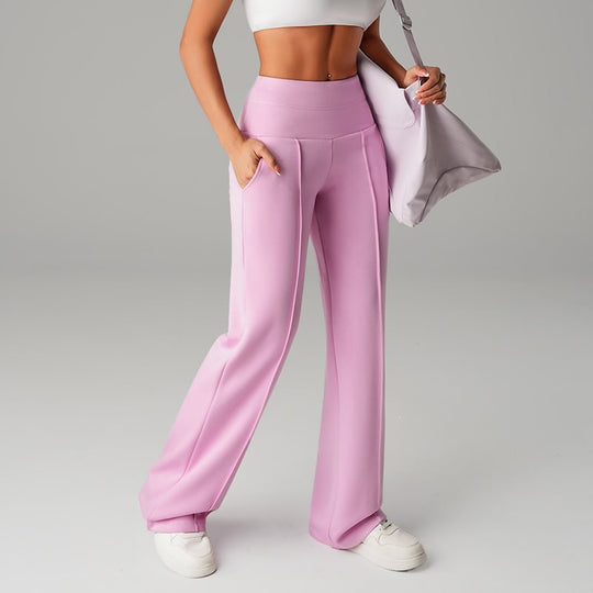 Damen High‑Waist Palazzo‑Sweatpants mit Bügelfalte und Komfortbund Shop Nory