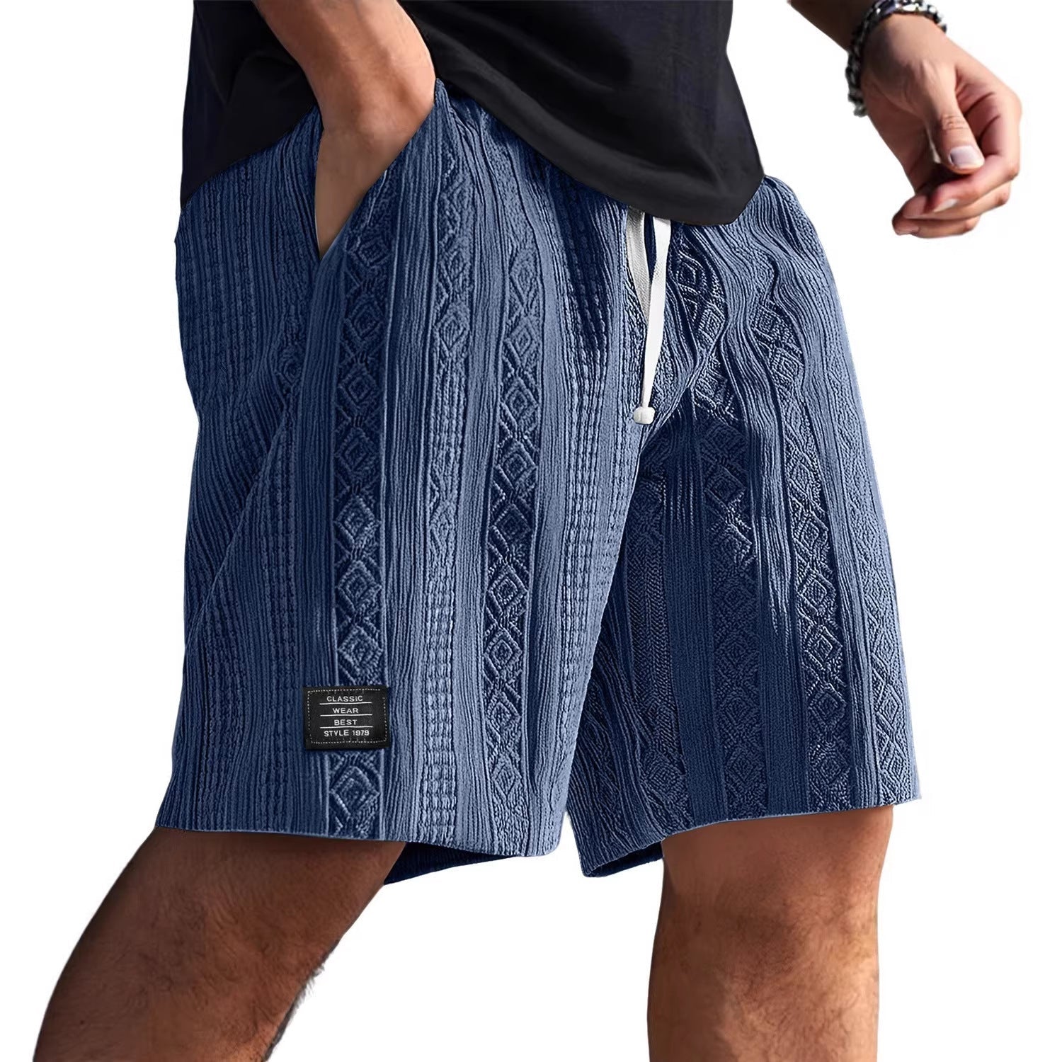 Herren Stilvolle Freizeithosen im lässigen Strickdesign