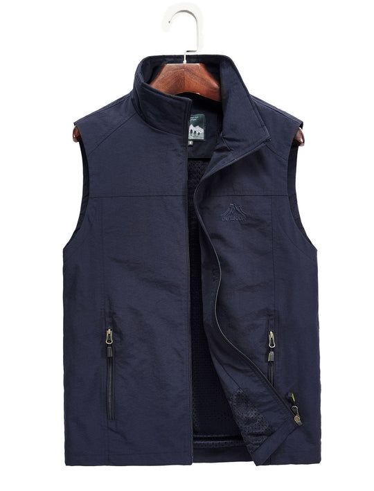 Herren Utility-Outdoorweste mit atmungsaktivem Meshfutter, Reißverschluss‑Taschen und verstellbarem Saum Shop Nory