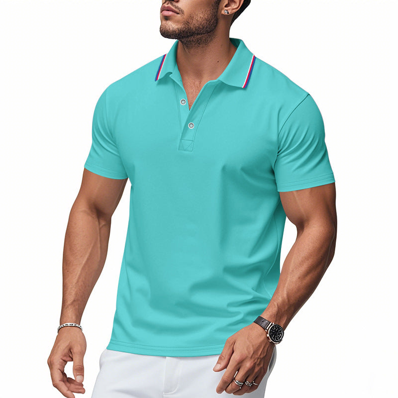 Herren Poloshirt mit modernem Kragen und feuchtigkeitsregulierender Technologie