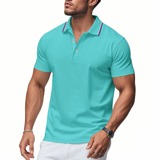 Herren Poloshirt mit modernem Kragen und feuchtigkeitsregulierender Technologie