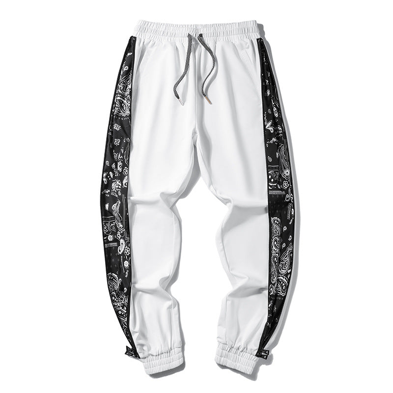 Herren Locker geschnittene Jogginghose mit Bandana-Seiteneinsätzen und elastischem Saum Shop Nory