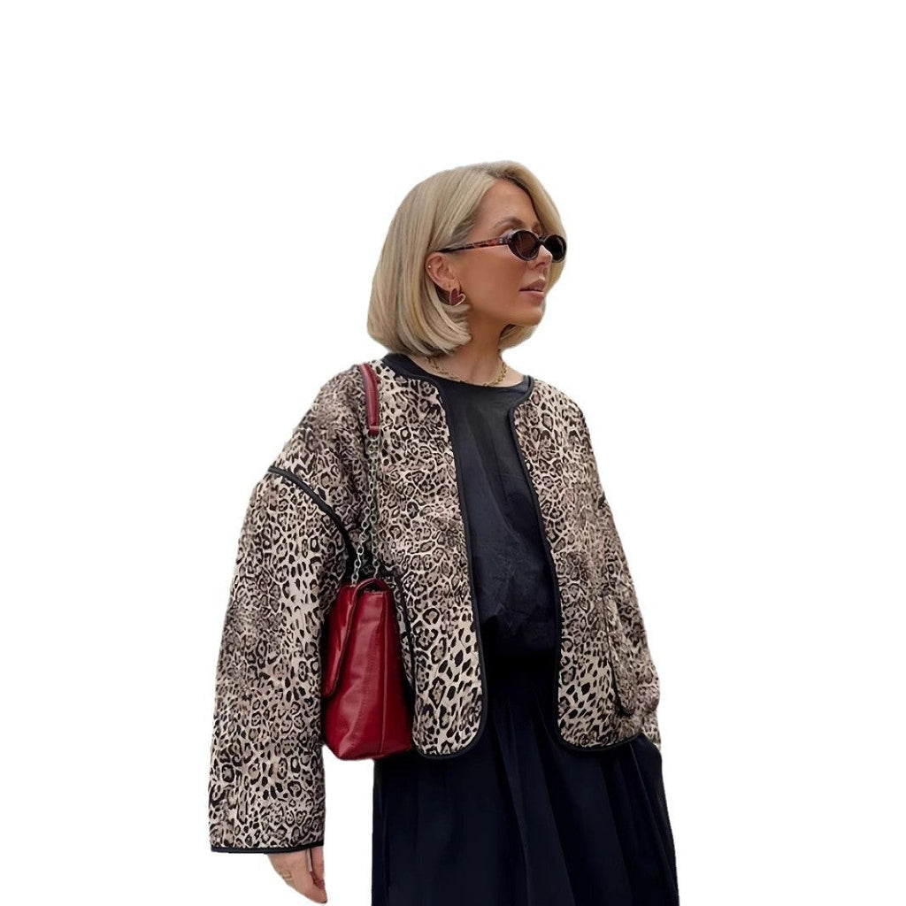 Damen attraktive Jacke im angesagten Leopardenmuster