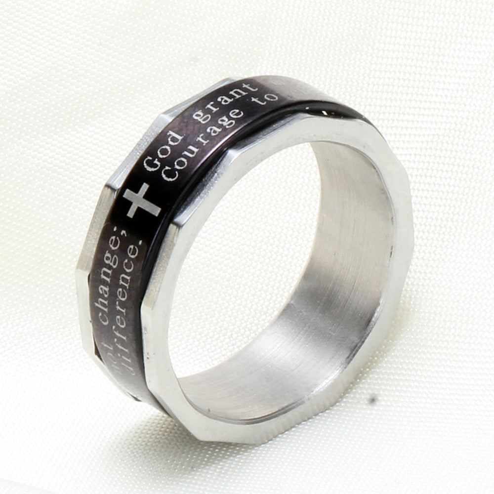 Herren Ring mit religiösem Motiv und eindringlicher Botschaft Shop Nory