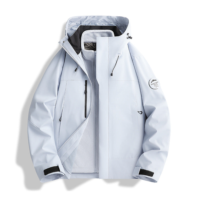 Herren Atmungsaktive, Wasserdichte Softshell-Jacke mit Fleecefutter und Kapuze Shop Nory