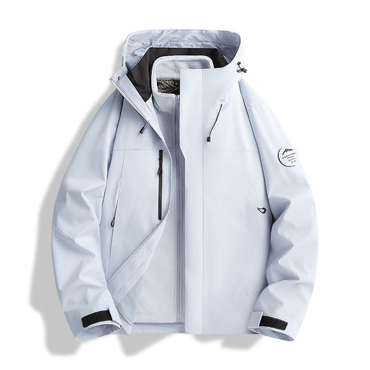 Herren Atmungsaktive, Wasserdichte Softshell-Jacke mit Fleecefutter und Kapuze Shop Nory
