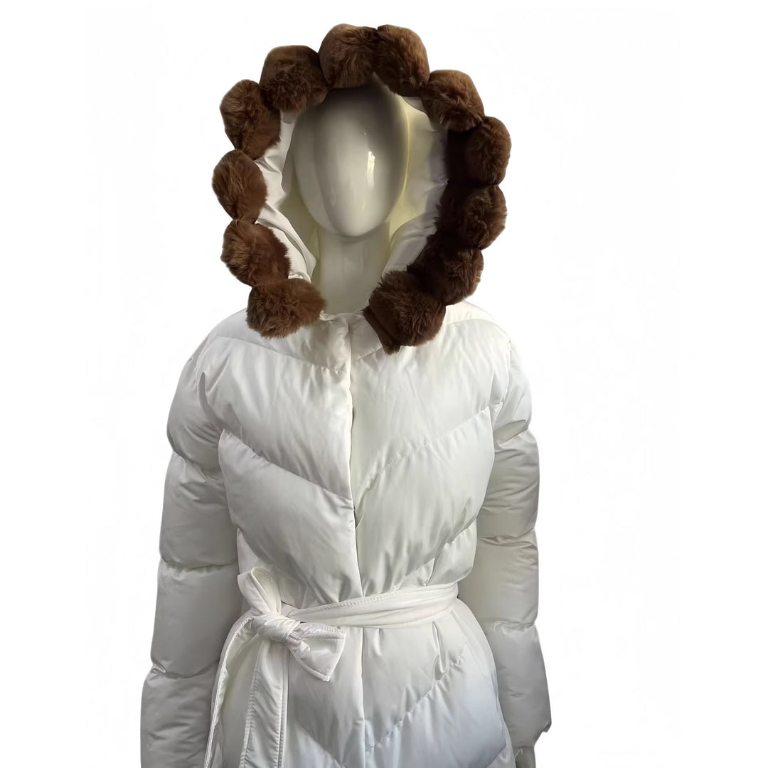 Damen Modische Daunenjacke mit hochabschließendem Kragen