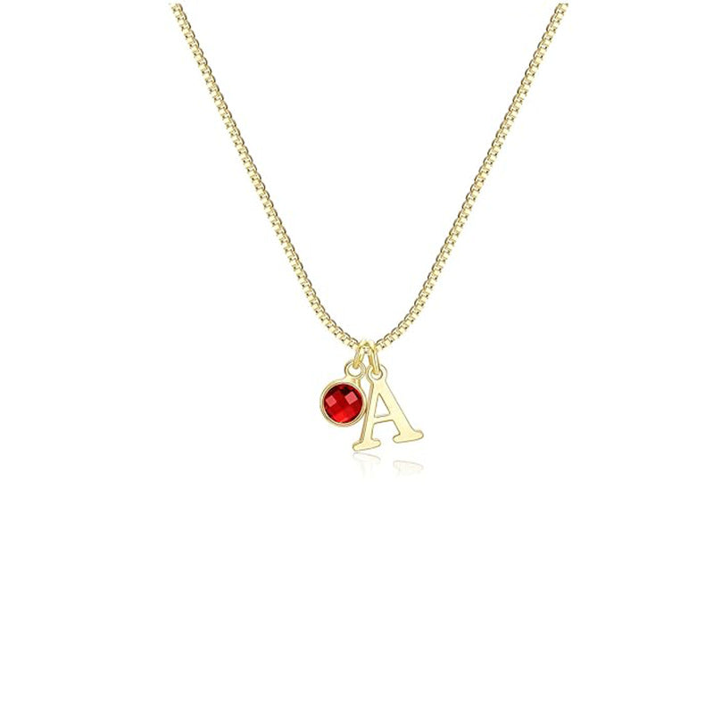 Damen personalisierte Halskette mit Initialen und funkelndem Anhänger Shop Nory
