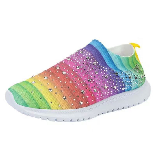 Damen Strick-Slipper-Sneaker mit Strassbesatz und flexibler Komfortsohle Shop Nory