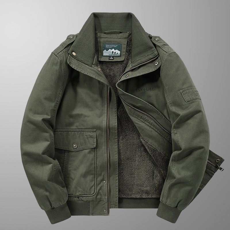 Herren Isolierter Field-Blouson mit vollem Teddyfleecefutter, verdeckter Zip-Front und Utility-Taschen Shop Nory