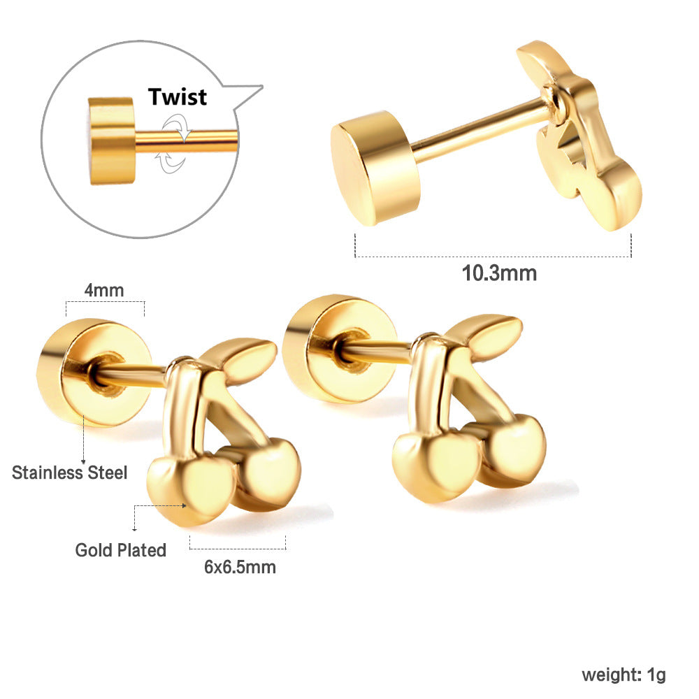 Damen Ohrstecker mit Pilz-Design und funkelnden Zirkonia Shop Nory