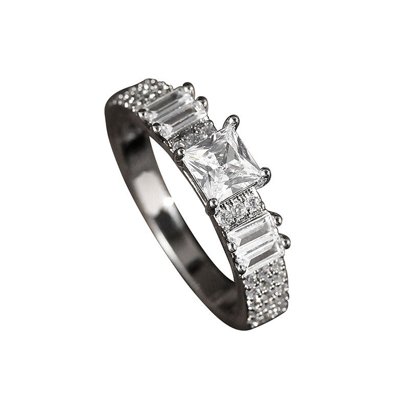 Damen Glänzender Ring mit hochwertigem Kristallbesatz Shop Nory