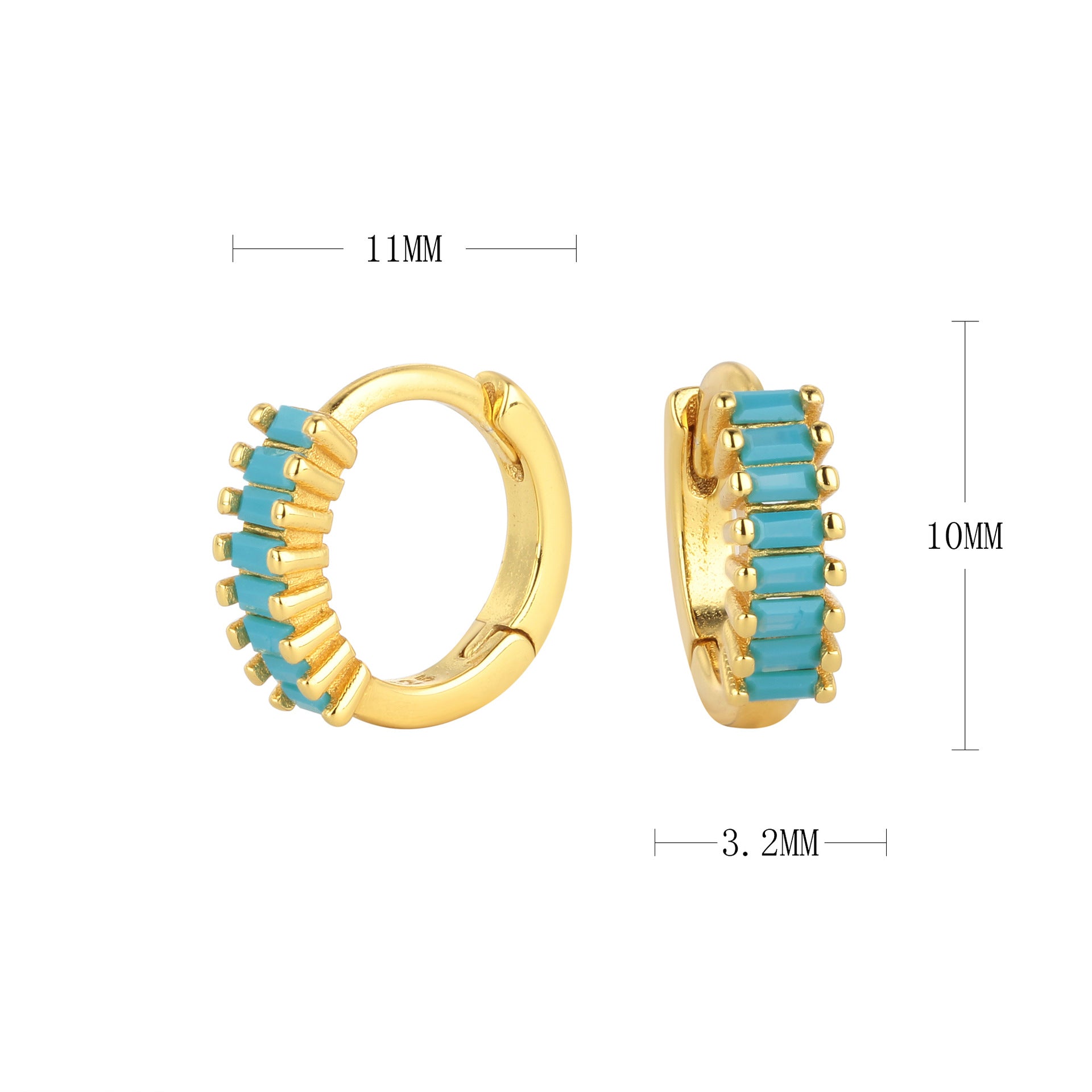 Damen Ohrringe mit pinken Zirkonsteinen in hochwertiger Goldfassung Shop Nory