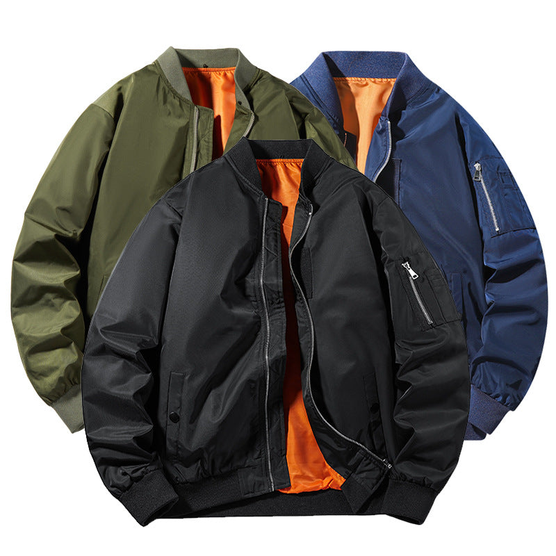 Herren Modische Bomberjacke mit hohem Kragen und praktischen Taschen Shop Nory