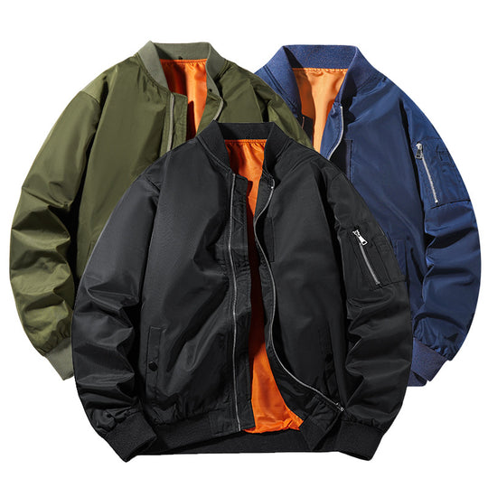 Herren Modische Bomberjacke mit hohem Kragen und praktischen Taschen Shop Nory