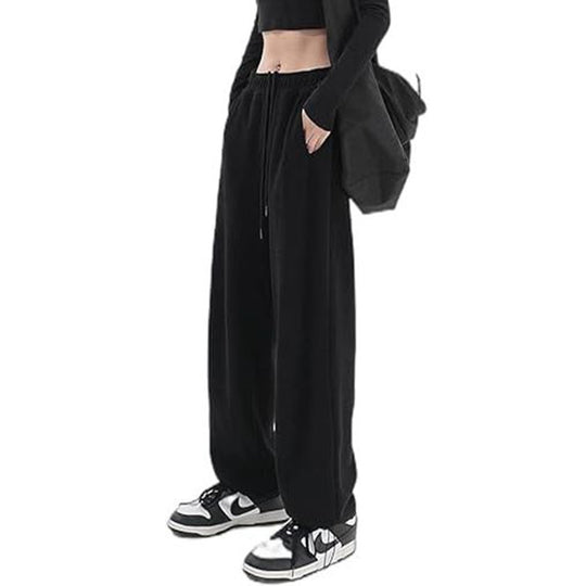 Damen nan locker fallende Sweatpants mit extra weitem Bein, hohem Bund und Kordelzug Shop Nory