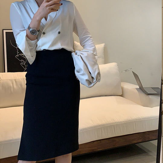 Damen Eleganter Bleistiftrock mit hohem Bund Shop Nory