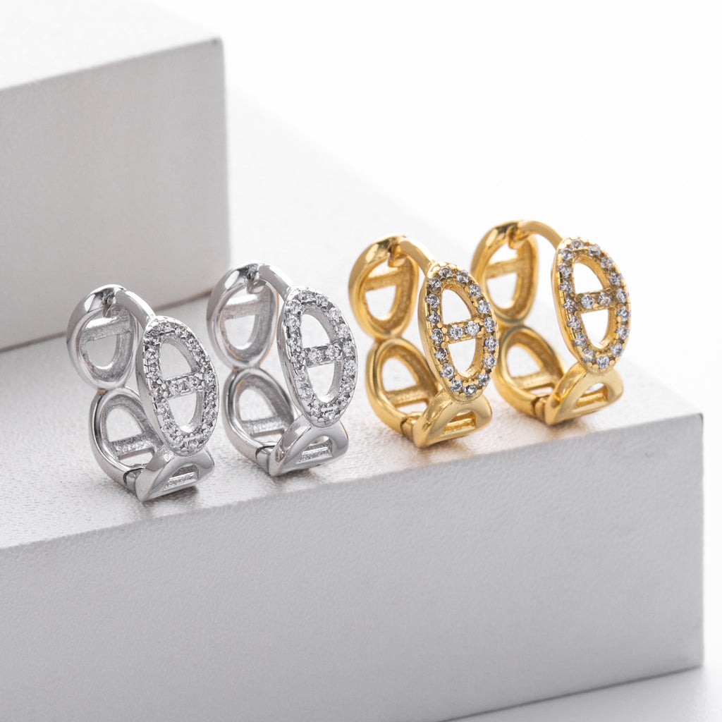 Damen Ohrhänger mit luxuriösen Zirkon-Akzenten aus hochwertigem 925 Sterlingsilber Shop Nory