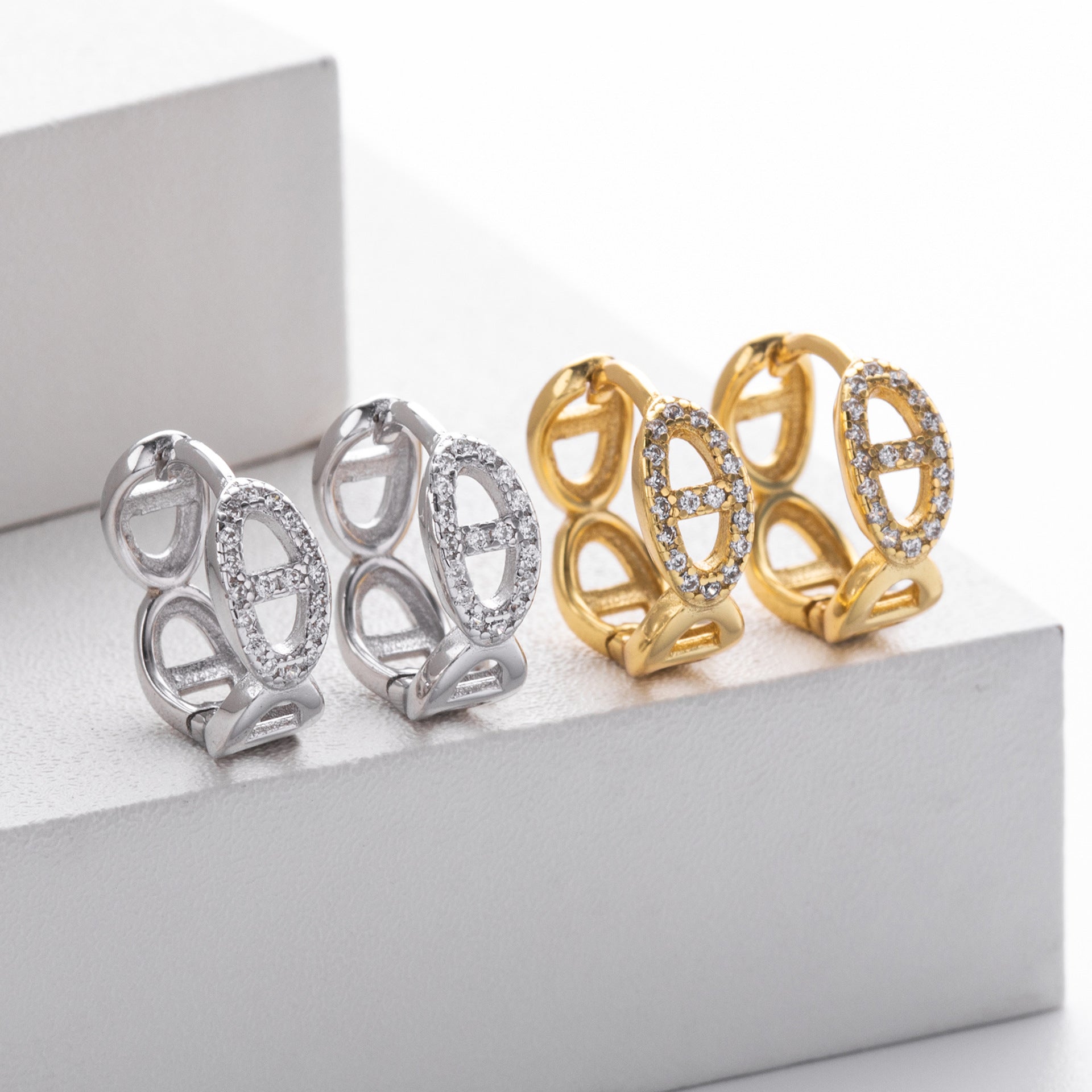 Damen Ohrhänger mit luxuriösen Zirkon-Akzenten aus hochwertigem 925 Sterlingsilber Shop Nory