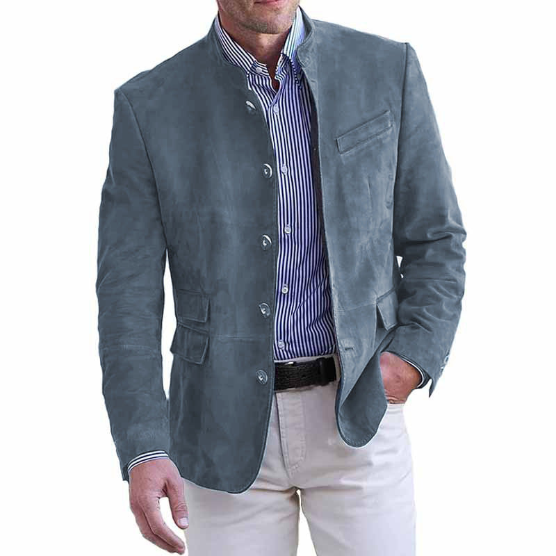 Herren elegante Wildlederjacke mit modernen Akzenten