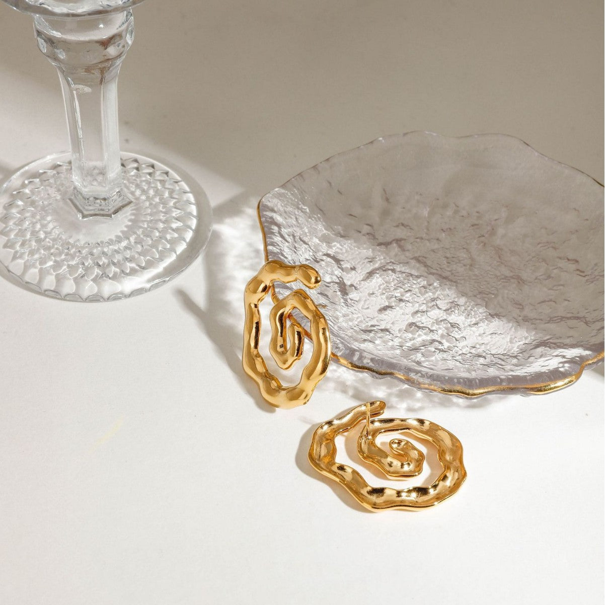 Damen kreative Spiral-Ohrstecker aus Edelstahl Shop Nory