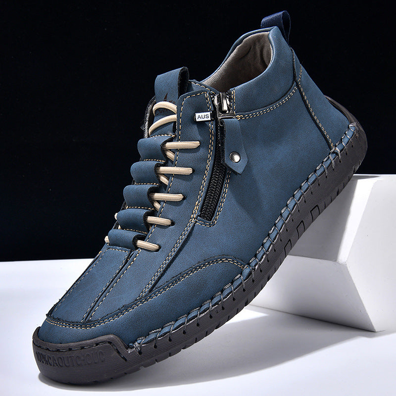 Herren Trendige und bequeme Stiefel mit seitlichem Reißverschluss Shopnory