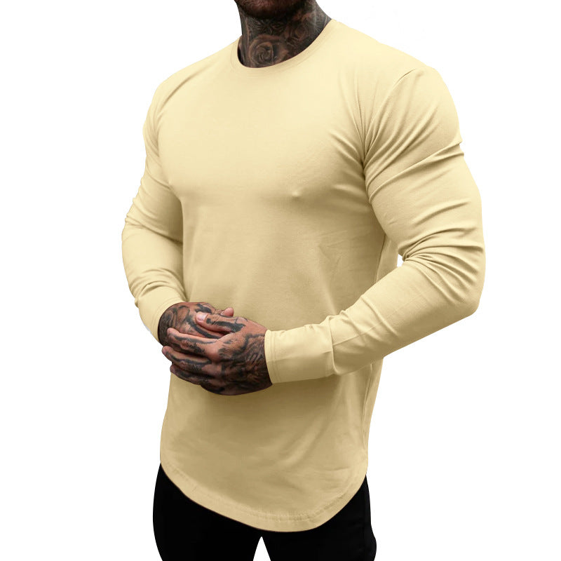 Herren Langarm-T-Shirt aus atmungsaktivem Baumwollmix mit elegantem Schnitt Shopnory