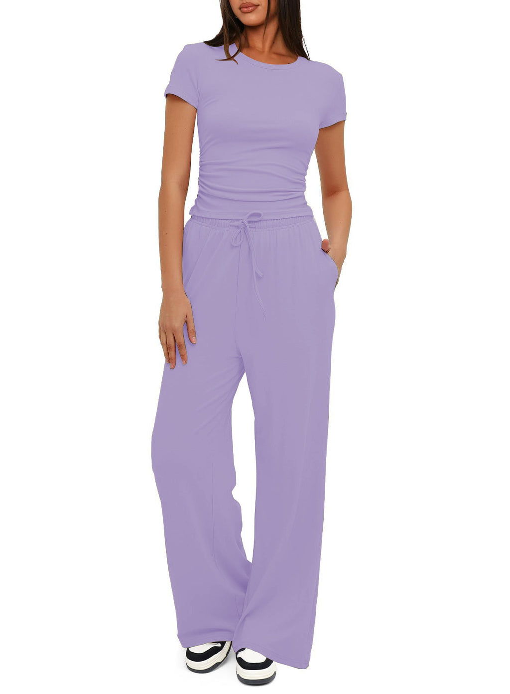 Damen Bequemes Lounge-Outfit mit elastischem Bund und weitem Schnitt