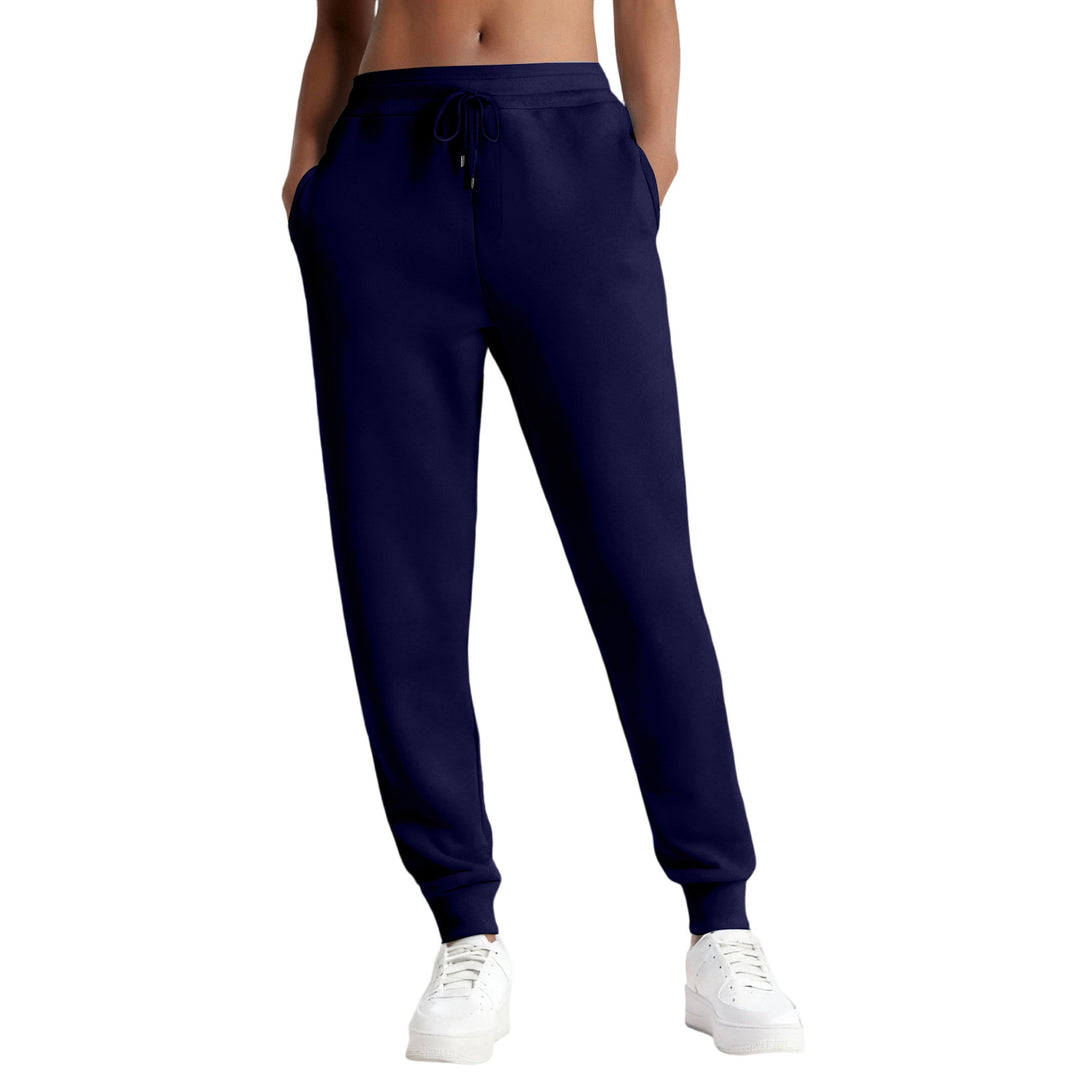Damen nan schmale High‑Waist Sweat-Jogginghose mit hohem Komfortbund, verstellbarem Kordelzug und elastischen Knöchelbündchen Shop Nory
