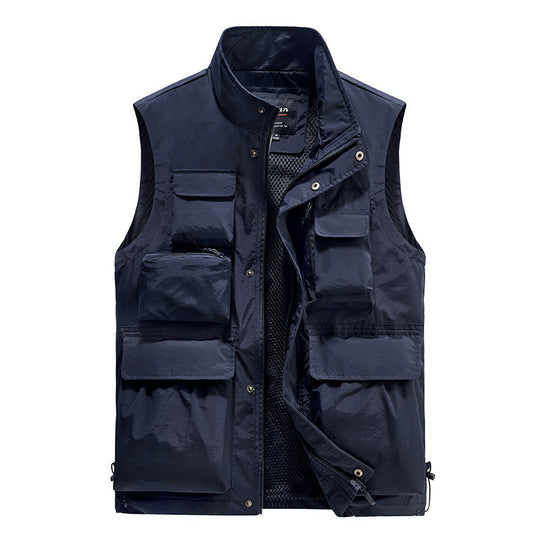 Herren Multifunktionale Utility‑Weste mit Mesh‑Futter und Mehrfach‑Taschen Shop Nory