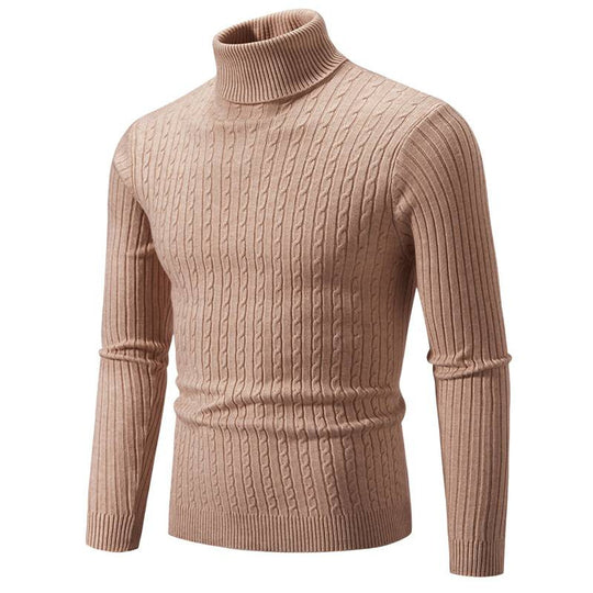 Herren Rollkragenpullover mit Zopfstrick und schlanker Passform Shop Nory