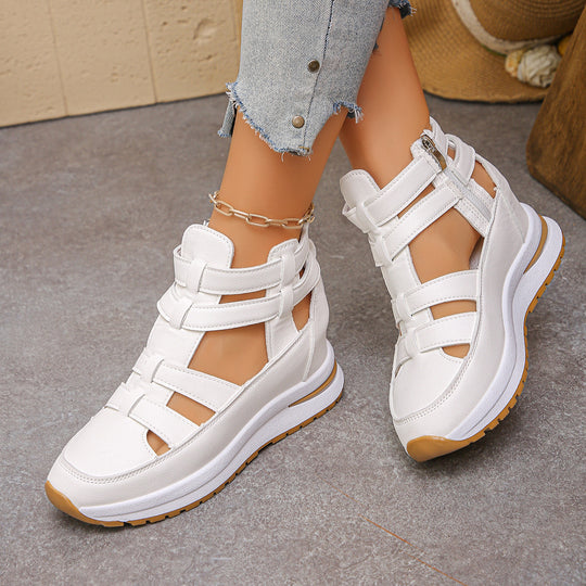 Damen Sportliche Plateau-Sandale mit geflochtenem Riemen und dämpfender Profilsohle Shop Nory