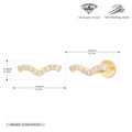 Damen Ohrstecker in modernem Schwungdesign mit funkelnden Zirkonia aus hochwertigem 925 Sterlingsilber Shop Nory