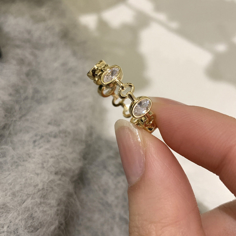 Damen Glänzender Schmuckring mit elegantem Design Shop Nory