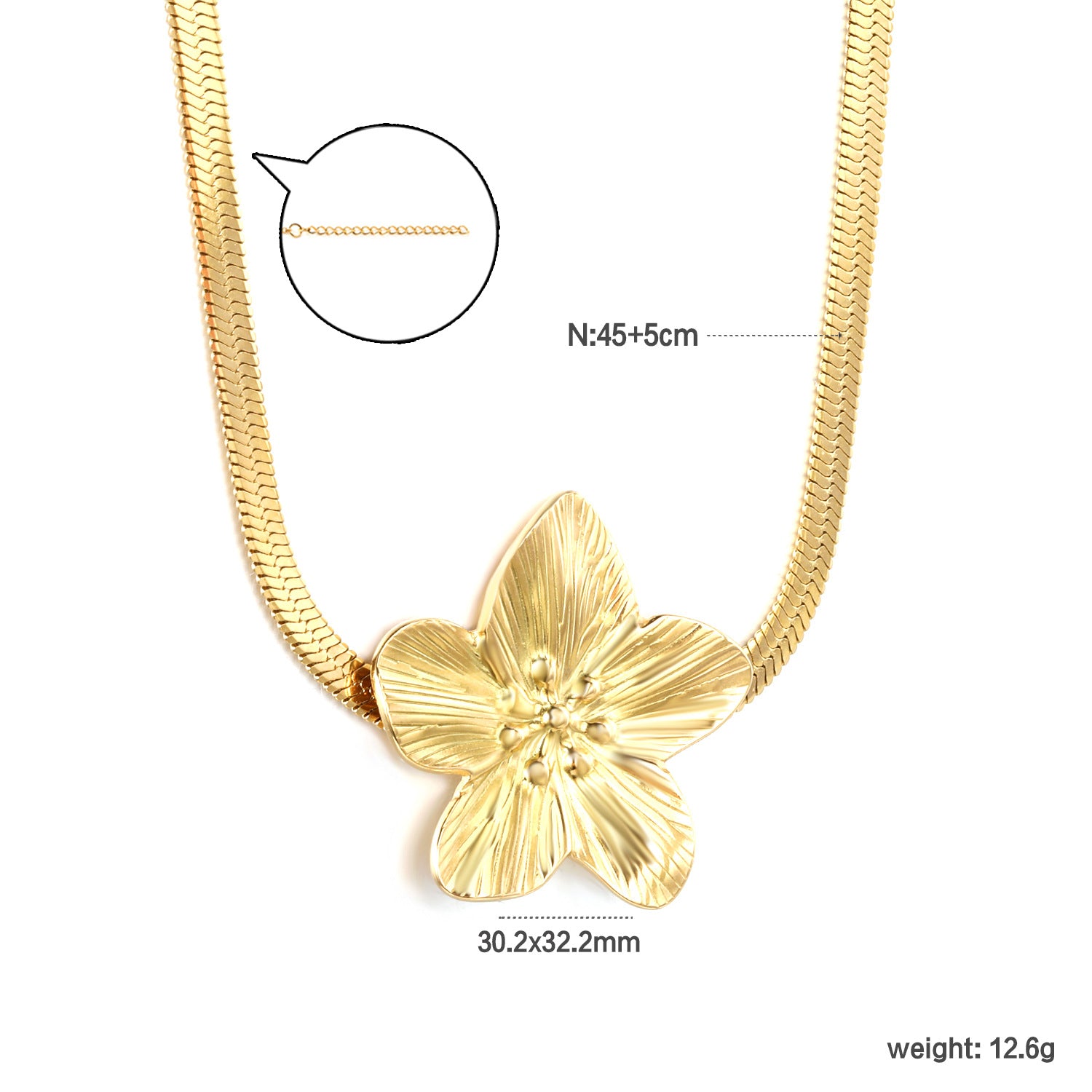 Damen Halskette mit kunstvollem Blumenanhänger aus hochwertigem Edelstahl Shop Nory