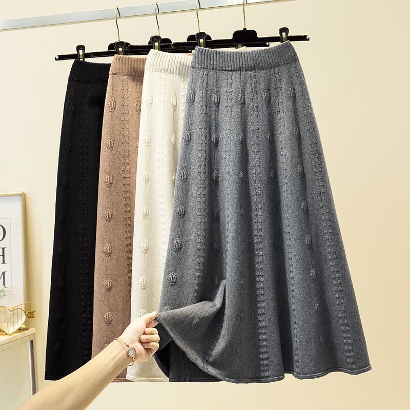 Damen Eleganter, luftiger Maxirock mit Rippstruktur Shop Nory