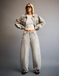 Damen Oversized Jeansjacke mit Taschen und lässigem Schnitt
