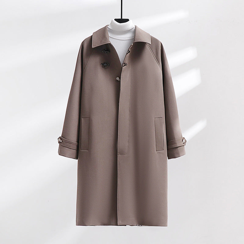 Damen Longline-Mantel mit Knebelverschluss und Raglanärmeln Shop Nory