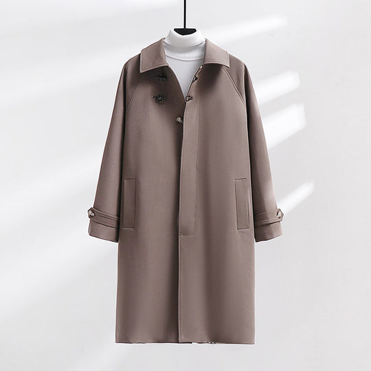 Damen Longline-Mantel mit Knebelverschluss und Raglanärmeln Shop Nory