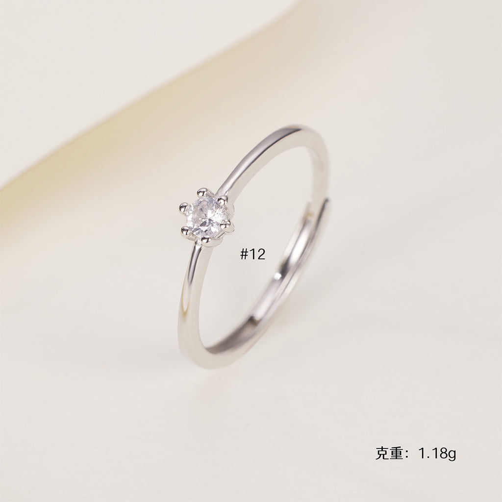 Damen zierlicher Ring mit funkelndem Zirkonia Shop Nory