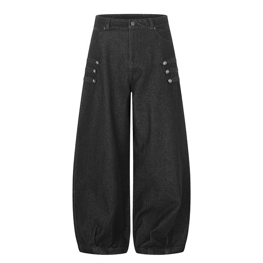 Damen Hochtaillierte Balloon-Culotte-Jeans mit elastischem Saum Shop Nory