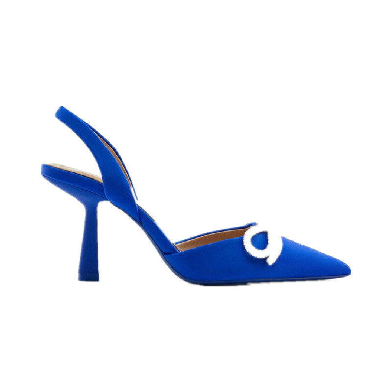 Damen Slingback Pumps mit funkelndem Schleifenakzent und elegantem Absatz