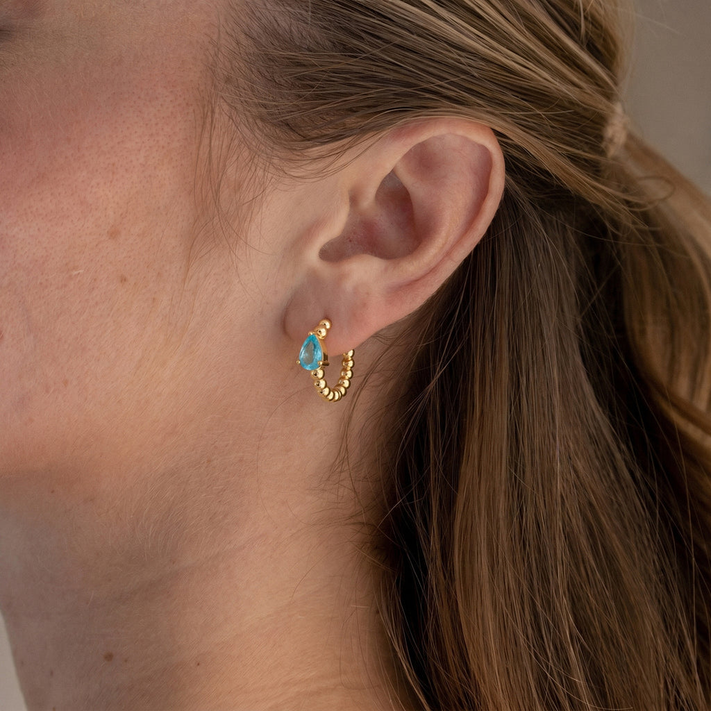 Damen Ohrhänger mit funkelndem Tropfenstein und elegantem Edelstahldesign Shop Nory