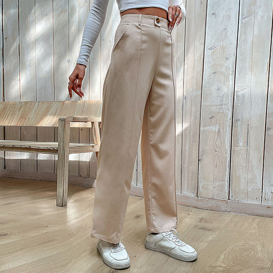 Damen Hochtaillierte Wide‑Leghose mit Bügelfalte und subtiler Anzugoptik Shop Nory
