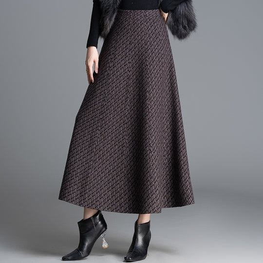 Damen Maxi-Rock mit elegantem geometrischen Muster Shop Nory