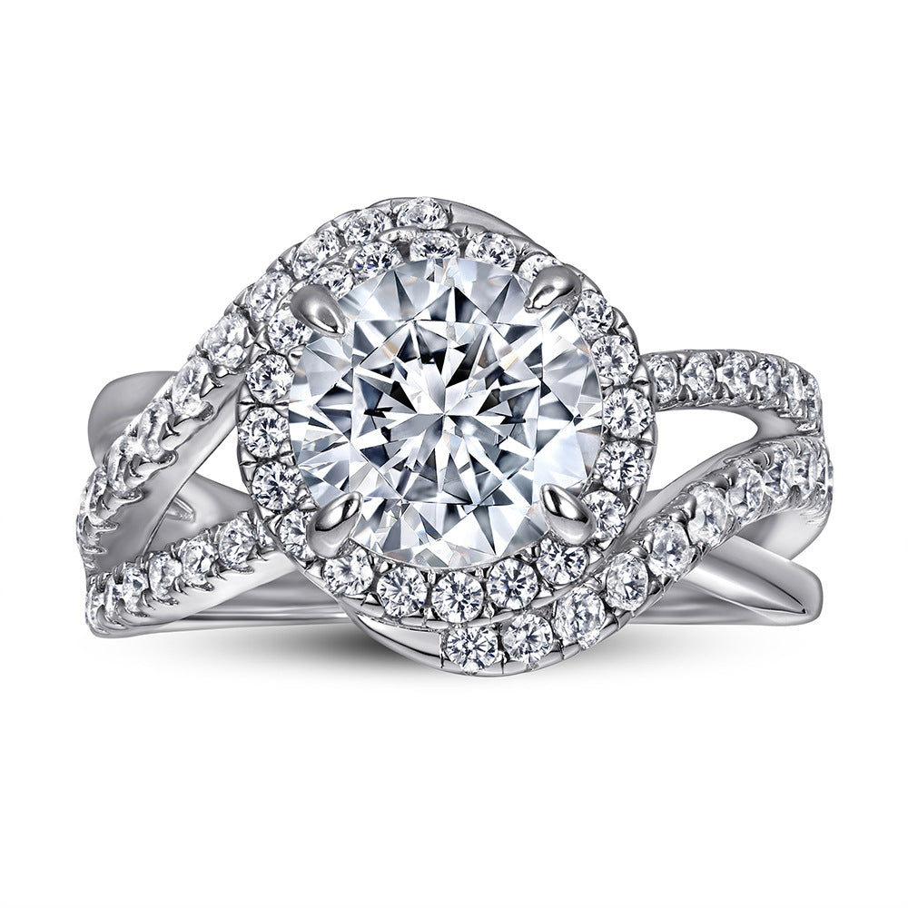Damen Diamantring mit spiralförmigem Design Shop Nory