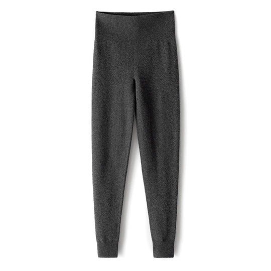 Damen Thermo-Feinstrick-Leggings mit hoher Taille und geripptem Knöchelabschluss Shop Nory