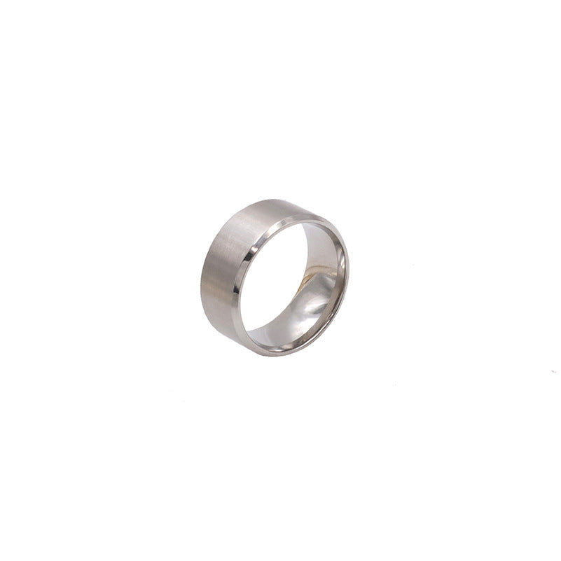 Herren Moderner, mattierter Edelstahlring Shop Nory