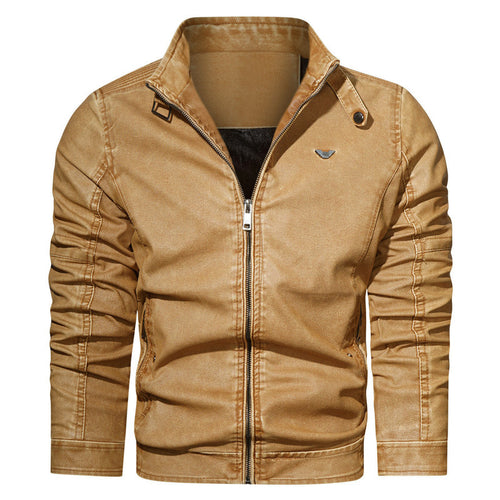 Herren Denim-Blouson im Aviator-Look mit hochschließendem Stehkragen, Zierfaltenärmeln und verdeckten Reißverschlusstaschen Shop Nory